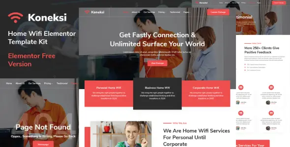 Koneksi – Home Wifi Internet Services Elementor Template Kit